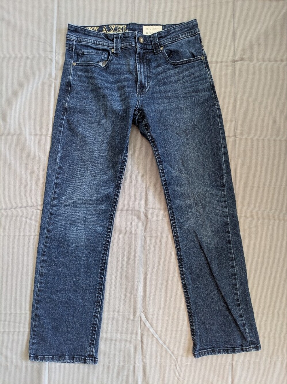 Young Men's Slim Boot Cut Blue Jeans - Still In Good Condition